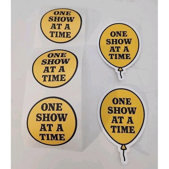 One Show At A Time stickers Yellow Balloon Group Wharf Rats Phellowship - Picture 1 of 6